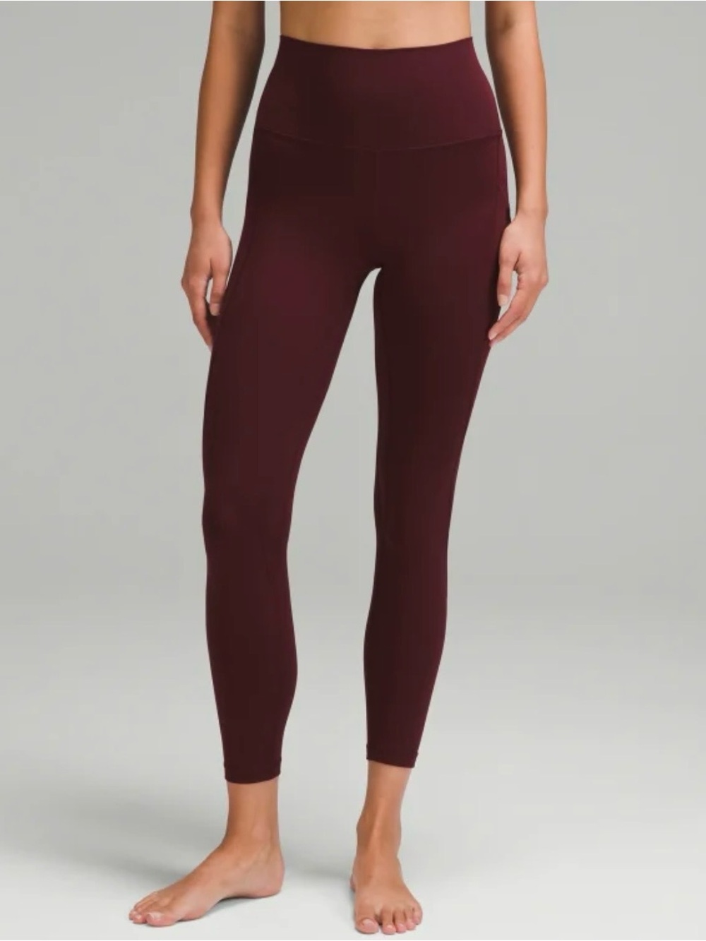 Lululemon Align High-Rise 23” Leggings Maroon, size 6, EUC!